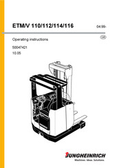 Jungheinrich ETM 110 Operating Instructions Manual