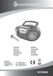SOUNDMASTER SCD5800 Manual