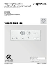 Viessmann KW10A Operating Instructions And User's Information Manual