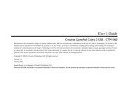 Creative Cobra 2 USB User Manual