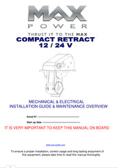 MAX power Compact Retract 70 Elec 12V Mechanical And Electrical Installation Manual
