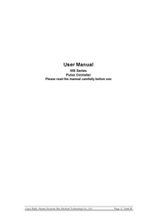 Accurate Bio-Medical Technology WS Series User Manual