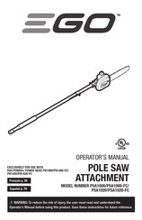 EGO PSA1020 Operator's Manual