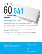 WaveForm CEL-FI GO G41 Manual