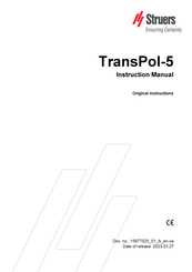 Struers TransPol-5 Instruction Manual