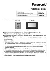 Panasonic VL-V522L Manuals | ManualsLib