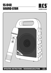 RCS SOUND-STAR Operating Instructions Manual