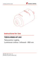 Vision & Control TZB10-IR850-HP-24V Instructions For Use Manual