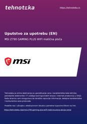 MSI Z790 GAMING PLUS WIFI User Manual