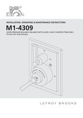 Lefroy Brooks M1-4309 Installation, Operating,  & Maintenance Instructions