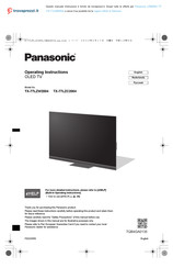 Panasonic TX-77LZC2004 Operating Instructions Manual