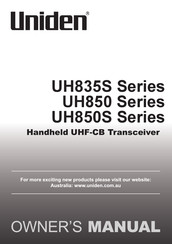 Uniden UH850 Series Owner's Manual