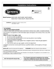 Kingsman MQZCV48LPE Installation Instructions Manual