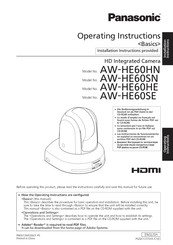 Panasonic AW-HE60 Operating Instructions Manual