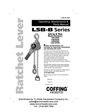 Coffing Hoists LSB1500B Operating, Maintenance & Parts Manual