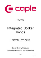 Caple INCHW3 Instructions Manual