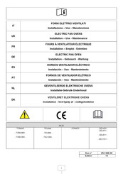 Gastrodomus TOMU464 Series Installation - Use - Maintenance