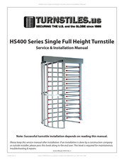 Turnstiles HS427-S Service & Installation Manual