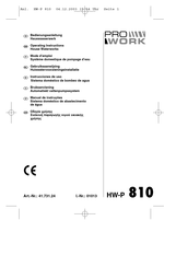 Pro Work 41.731.24 Operating Instructions Manual