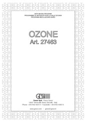 Gessi OZONE 27463 Bath Mixing Program