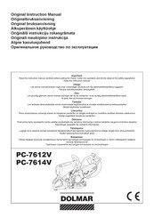 Dolmar PC-7612V Original Instruction Manual