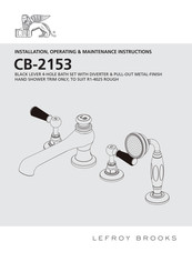 Lefroy Brooks CB-2153 Installation, Operating,  & Maintenance Instructions
