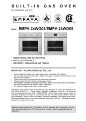Empava EMPV-24WO08 User Operating Instructions Manual