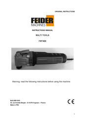 Feider Machines FMT400 Original Instructions Manual