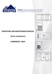 BERG KOMPBERG BSDF55 Operating And Maintenance Manual
