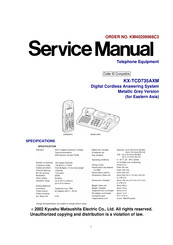 Panasonic KX-TCD735AXM Service Manual