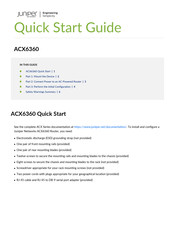 Juniper ACX6360 Quick Start Manual