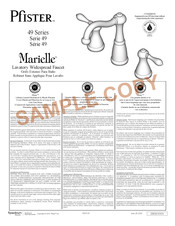 Pfister Marielle F-049-M0BU Manual