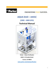 Parker AQUA DUO - A455C Technical Manual