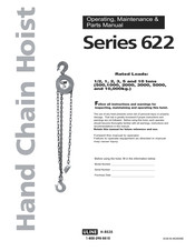U-Line 622 Series Operating, Maintenance & Parts Manual
