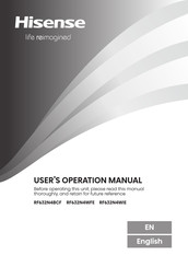 Hisense RF632N4WIE User's Operation Manual
