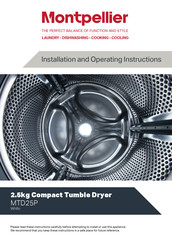 Montpelier MTD25P Installation And Operating Instructions Manual