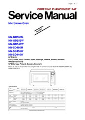 Panasonic NN-GD566M Service Manual