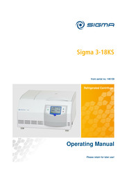Sigma 3-18KS Operating Manual