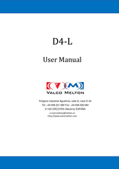 VALCO MELTON D4-L User Manual