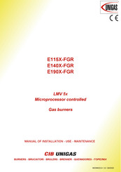 Unigas E115X-FGR M Series Manual Of Installation - Use - Maintenance