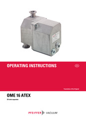Pfeiffer Vacuum PK Z40 200 Operating Instructions Manual