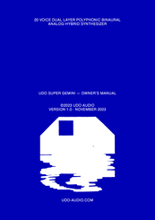 UDO AUDIO SUPER 8 Owner's Manual