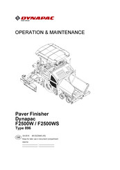 Fayat Group Dynapac F2500W Operation & Maintenance Manual