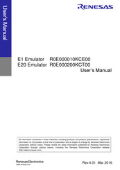 Renesas R0E000200KCT00 User Manual