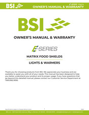 BSi E Series Owner's Manual & Warranty