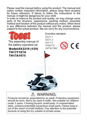 Tobbi TH17Y1074 Assembly Manual