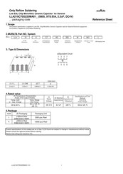 Murata LLA219C70G225MA01 Series Reference Sheet