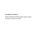 Black & Decker LLP120B Instruction Manual