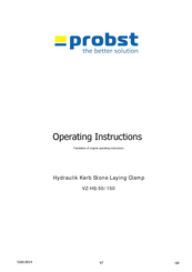 probst VZ-HS-150 Operating Instructions Manual