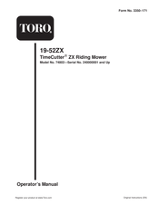 Toro timecutter 19-52ZX Operator's Manual